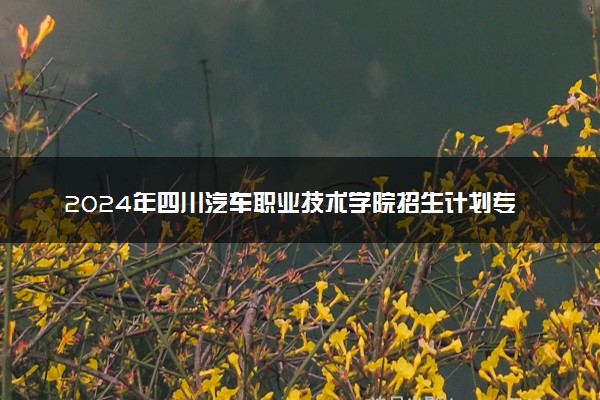 2024年四川汽车职业技术学院招生计划专业及各省录取分数线位次
