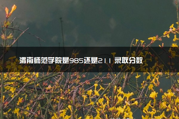 渭南师范学院是985还是211 录取分数线是多少