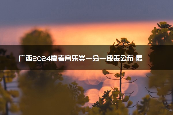 广西2024高考音乐类一分一段表公布 最新成绩排名