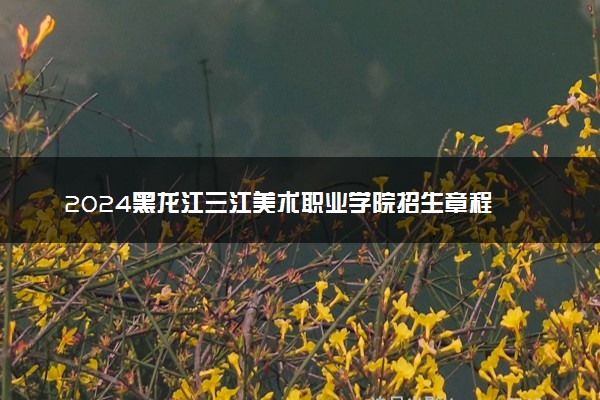 2024黑龙江三江美术职业学院招生章程 录取规则是什么