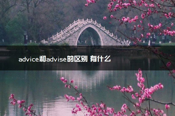 advice和advise的区别 有什么不同之处