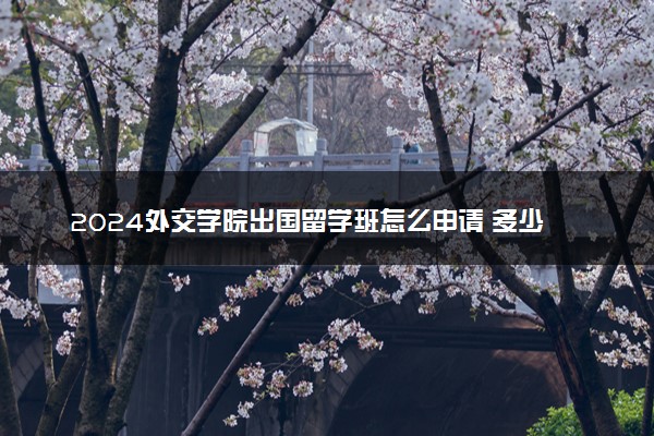 2024外交学院出国留学班怎么申请 多少钱一年