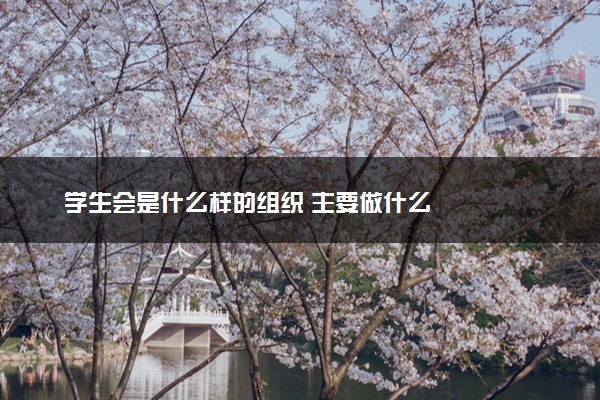 学生会是什么样的组织 主要做什么