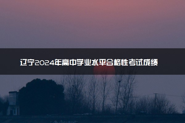 辽宁2024年高中学业水平合格性考试成绩什么时候公布 如何查询