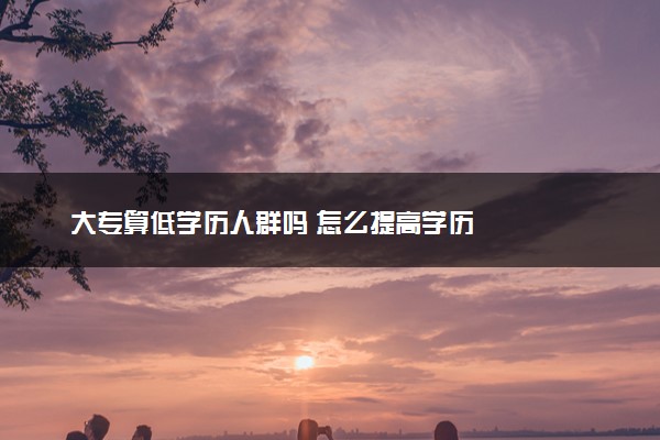 大专算低学历人群吗 怎么提高学历