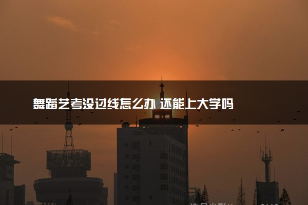 舞蹈艺考没过线怎么办 还能上大学吗