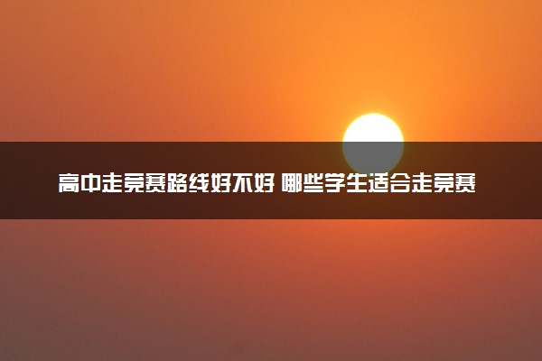 高中走竞赛路线好不好 哪些学生适合走竞赛