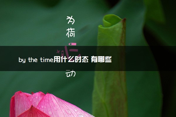 by the time用什么时态 有哪些用法